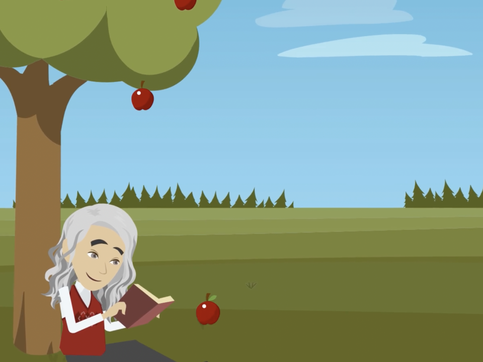 Newton & the apple animation