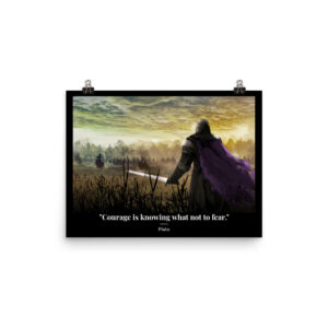 A Knight's Courage Quote Poster